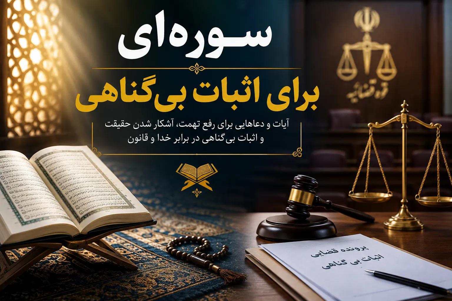سوره ای برای اثبات بی گناهی